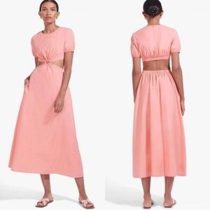 Staud Calypso coral  Cut-Out Waist Maxi Dress